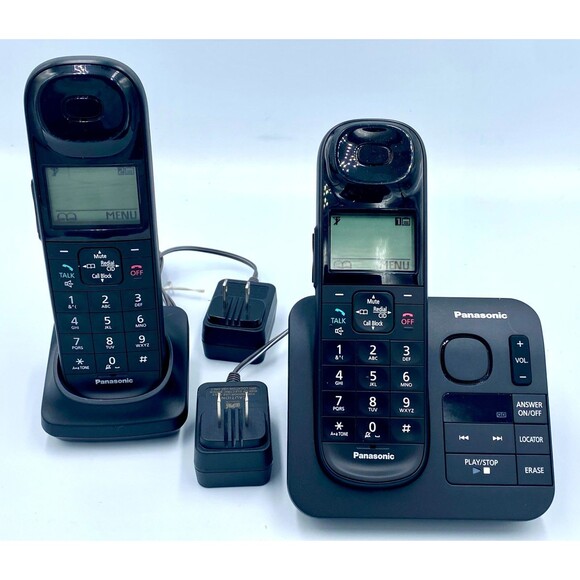 Panasonic KX-TGL432B Expandable Cordless Phone w/ Answering Machine- 2 Handset - Picture 1 of 4